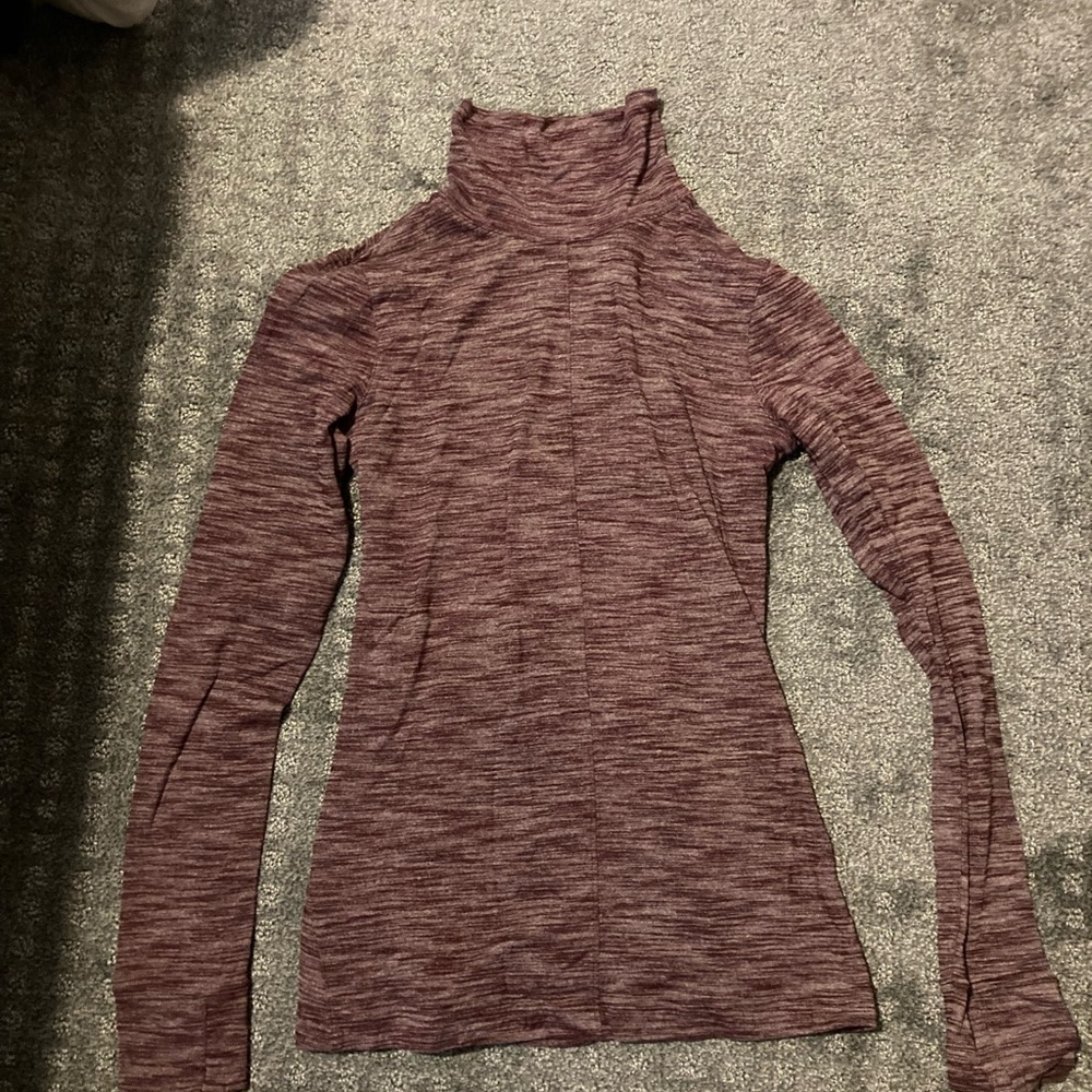 Women's Maroon Long Sleeve Top